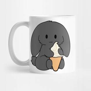 Black Bunny Ice Cream Mug